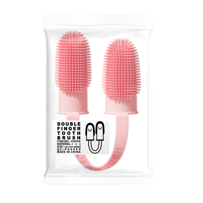 Cross-border hot pet toothbrush dog cat pet supplies teeth cleaning finger sleeve oral cleaning tools