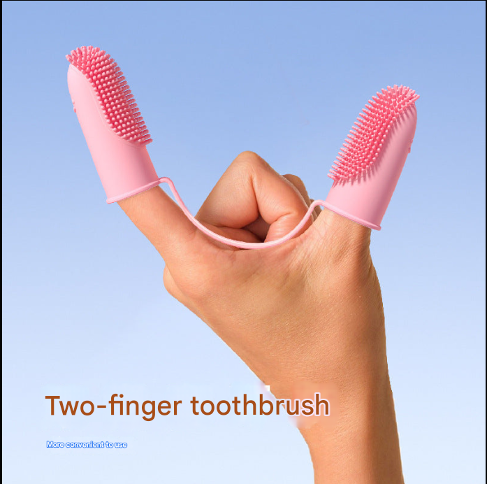 hot pet toothbrush dog cat pet supplies teeth cleaning finger sleeve oral cleaning tools