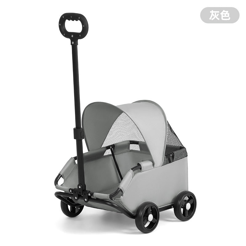 Small Pet Cart Dog Cat Teddy Baby Cart Out Small Pet Cart Lightweight Foldable Outdoor