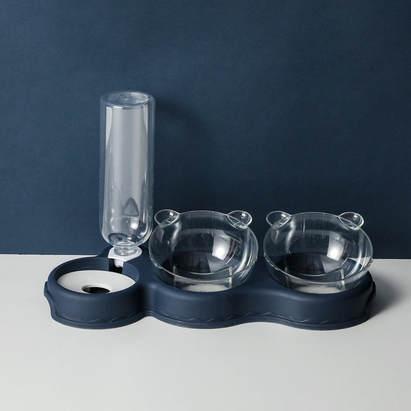 explosions pet cat automatic drinker feeder cat bowl dog bowl anti-knock double bowl