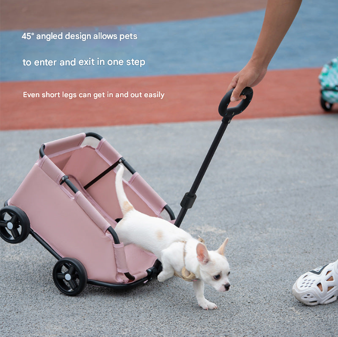 Small Pet Cart Dog Cat Teddy Baby Cart Out Small Pet Cart Lightweight Foldable Outdoor