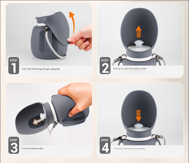 new convenient foldable pet water bottle accompanying water cup outdoor dog walking water dispenser pet supplies
