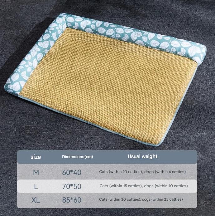 Dog Kennel Summer Removable and Washable Mat for Sleeping, Universal Medium-Sized Dog Bed Floor Mat for All Seasons, Summer Cooling Cat Mat