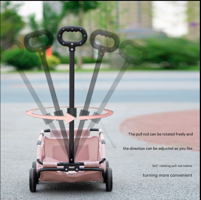 Small Pet Cart Dog Cat Teddy Baby Cart Out Small Pet Cart Lightweight Foldable Outdoor