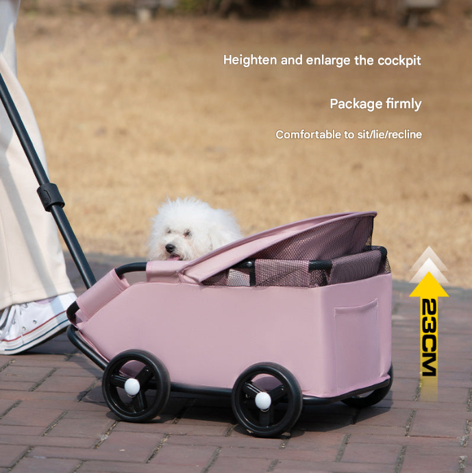 Small Pet Cart Dog Cat Teddy Baby Cart Out Small Pet Cart Lightweight Foldable Outdoor