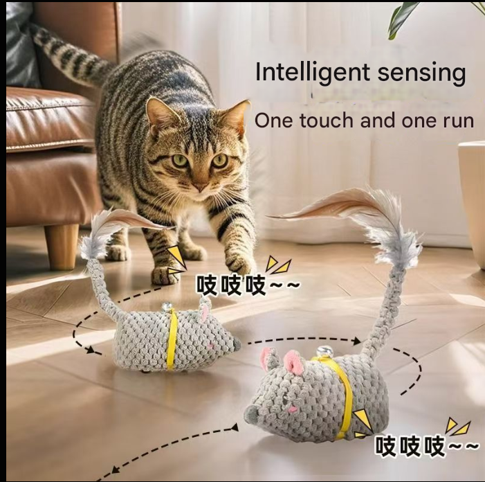 Cat Toy Mouse Can Run Electric Escape Simulation Mouse Rabbit Scratch Resistant Rechargeable Cat Toy Dog