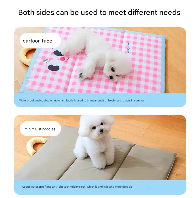 Pet Ice Mat Summer Dog Cooling Ice Nest Mat Cat Nest Dog Kennel Waterproof Sleeping Mat Machine Washable Sleeping Mat