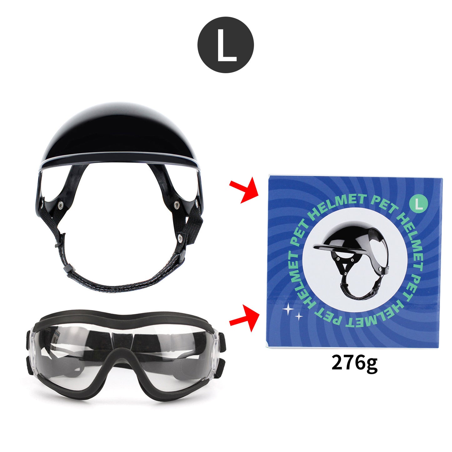 Pet Helmet Pet Glasses Matching Hat Dog Cat Motorcycle Safety Helmet Hat Accessories Hat Headwear