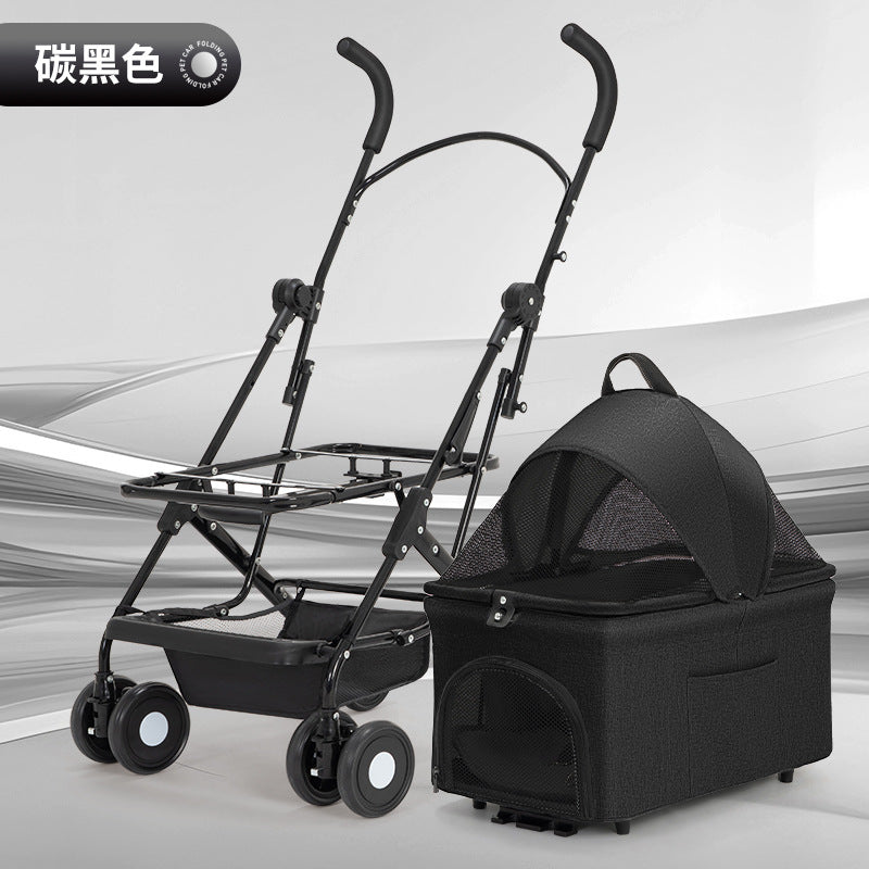 Pet Cart Dog Cat Teddy Baby Cart Go Out Small Pet Cart Lightweight Foldable Outdoor Travel
