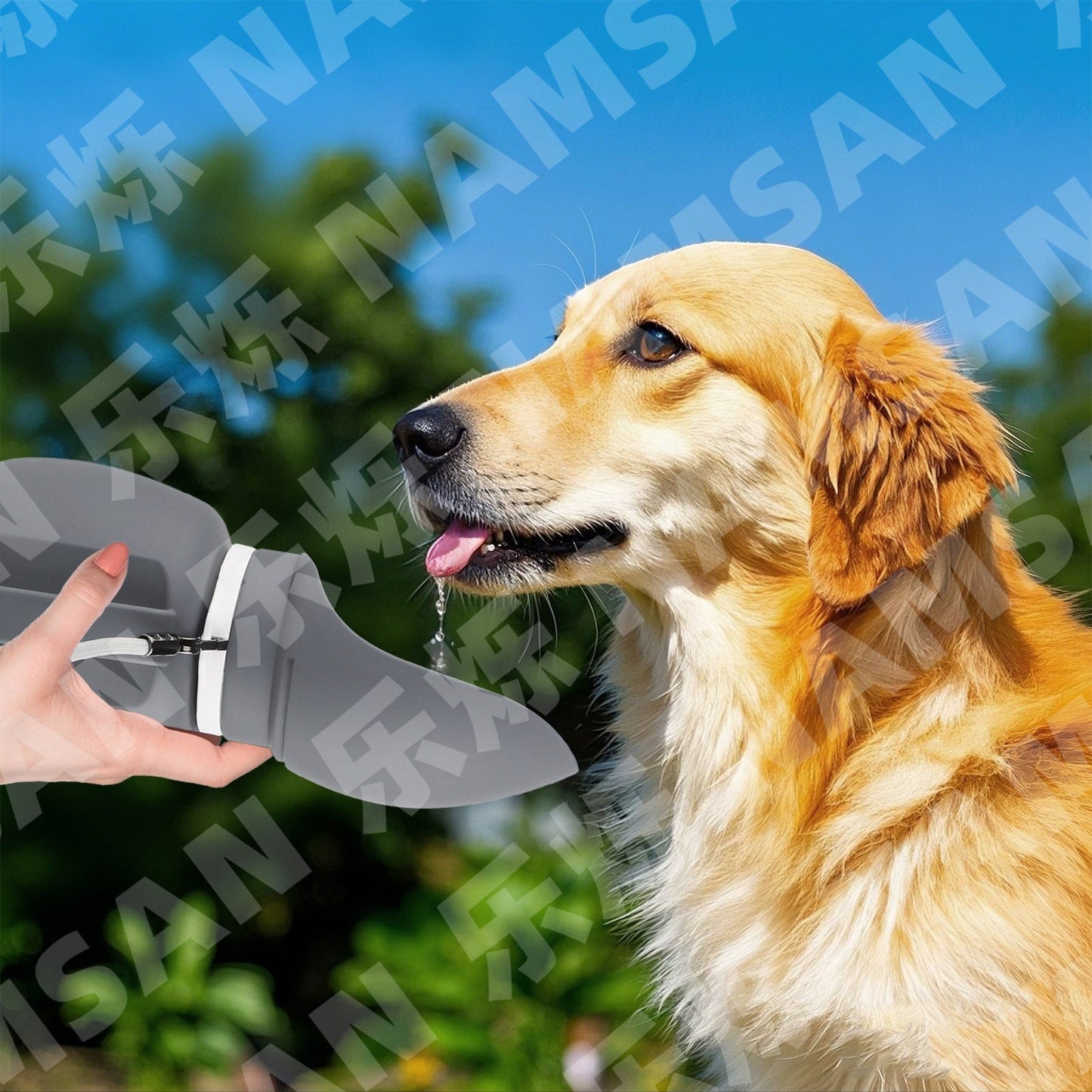 Cross-border new convenient foldable pet water bottle accompanying water cup outdoor dog walking water dispenser pet supplies