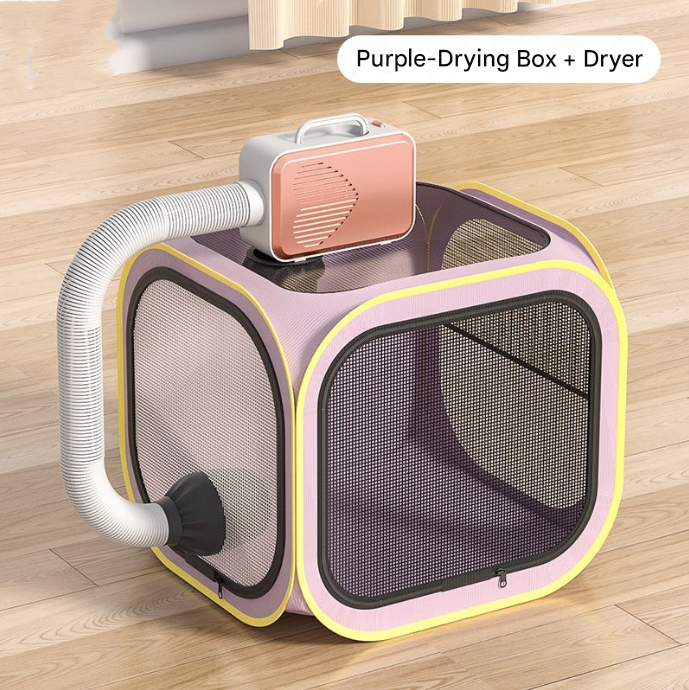 Pet Drying Box Cat and Dog Bathing Blow Dry Artifact Dryer Blow Hair Not Fly Drying Bag Household Water Blow Hair Dryer