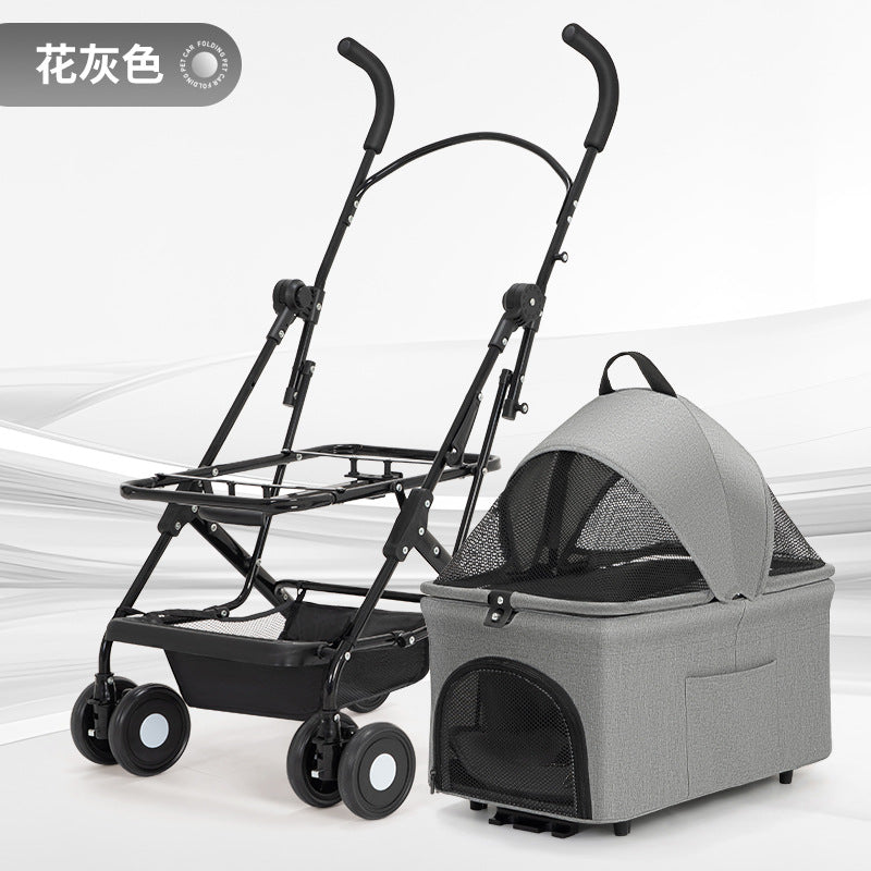 Pet Cart Dog Cat Teddy Baby Cart Go Out Small Pet Cart Lightweight Foldable Outdoor Travel