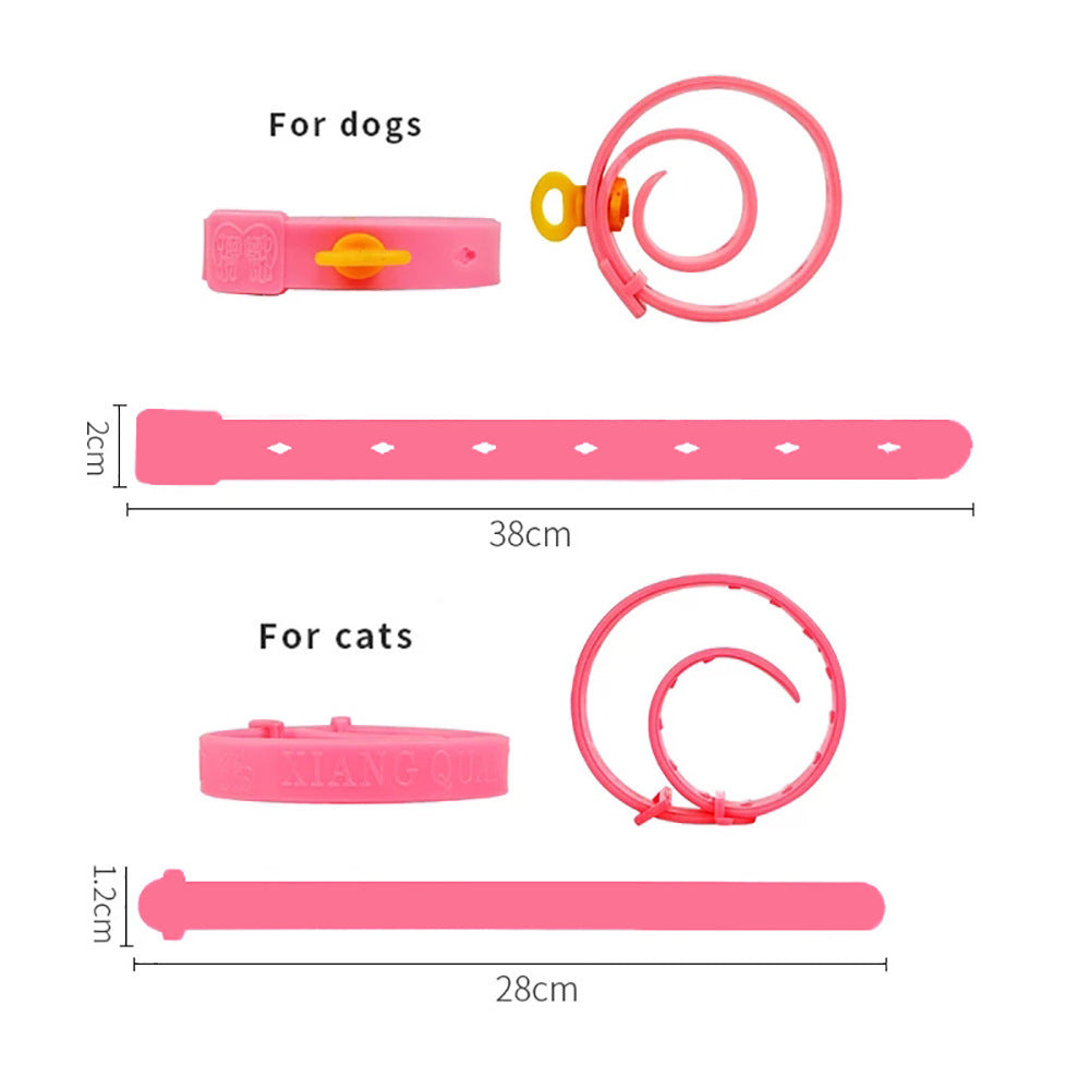 Cat Flea Extermination Collar Cats and Dogs Extracorporeal Insect Removal Flea Removal Collar Pet Dog Lice Extermination Anti-flea Collar Traceless Hair