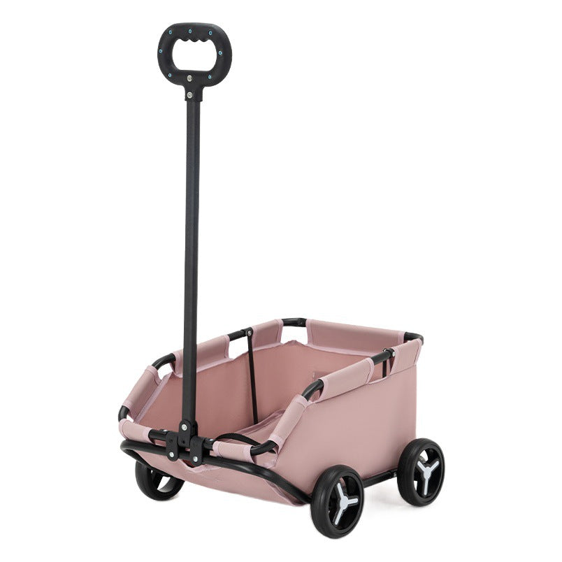 Small Pet Cart Dog Cat Teddy Baby Cart Out Small Pet Cart Lightweight Foldable Outdoor
