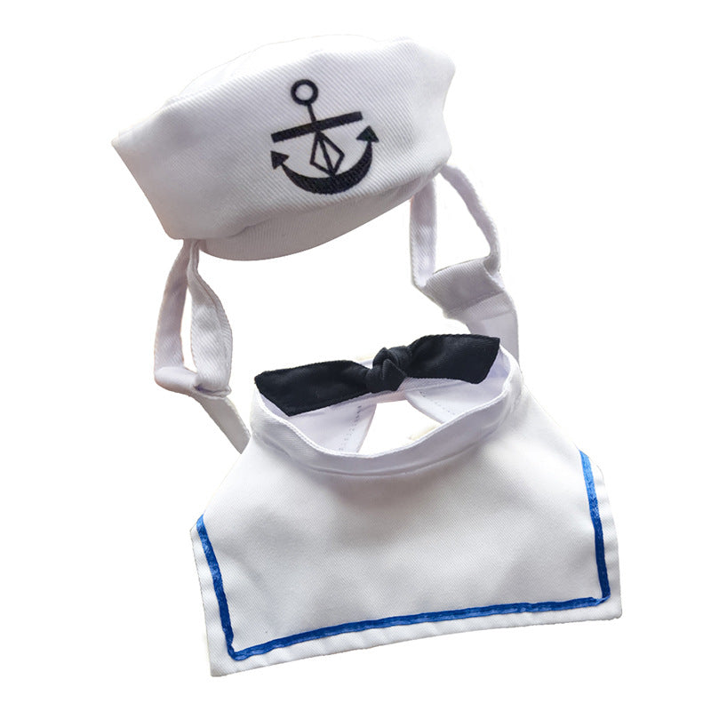 New pet clothing clothing dog cat hat sailor suit navy suit sailing suit cape factory outlet