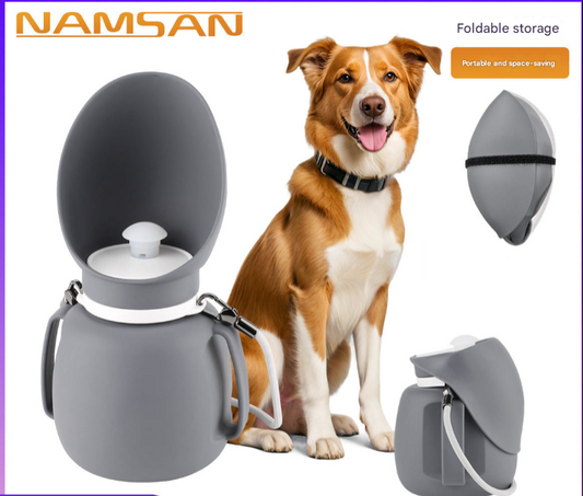 new convenient foldable pet water bottle accompanying water cup outdoor dog walking water dispenser pet supplies