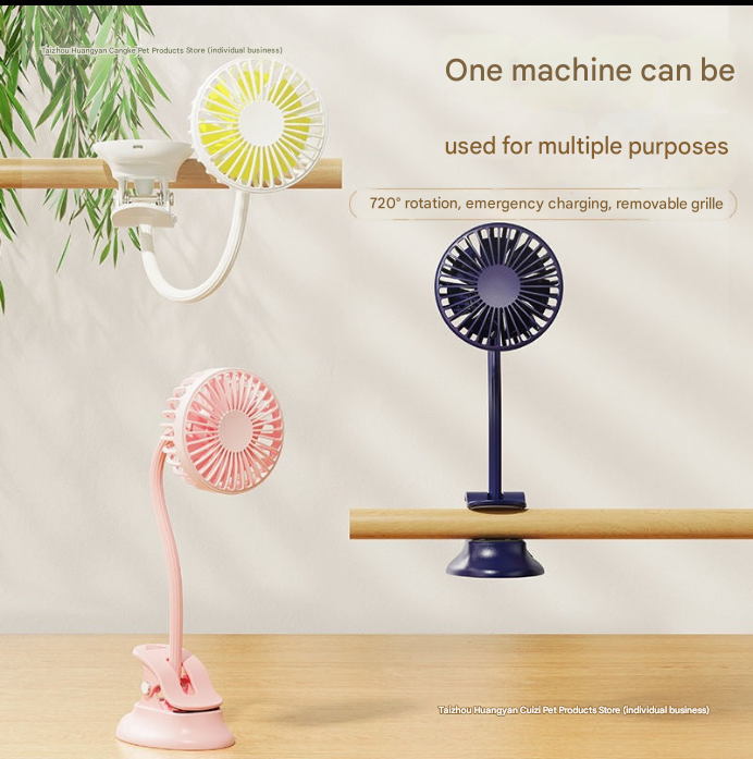 [Free Shipping] Pet Cooling Fan for Cats and Dogs, Summer Small Fan, Cat Nest and Dog Cage, Portable Clip Fan for Cooling
