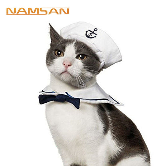 New pet clothing clothing dog cat hat sailor suit navy suit sailing suit cape factory outlet