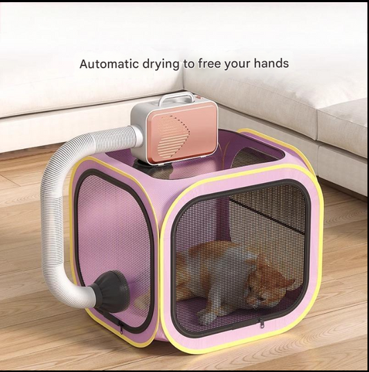 Pet Drying Box Cat and Dog Bathing Blow Dry Artifact Dryer Blow Hair Not Fly Drying Bag Household Water Blow Hair Dryer