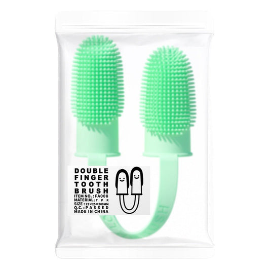 Cross-border hot pet toothbrush dog cat pet supplies teeth cleaning finger sleeve oral cleaning tools